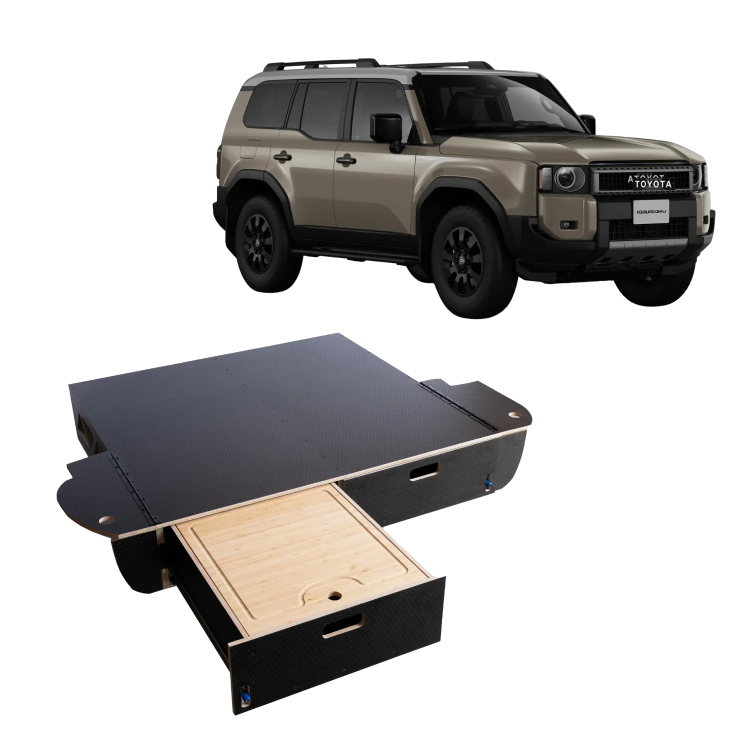 Land Cruiser 250 | Dual Drawer Storage System & Bed Platform