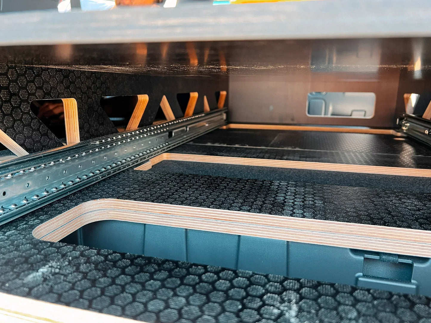 Land Cruiser 250 Dual Drawer Storage PreCut Kit - Solid Wood Worx