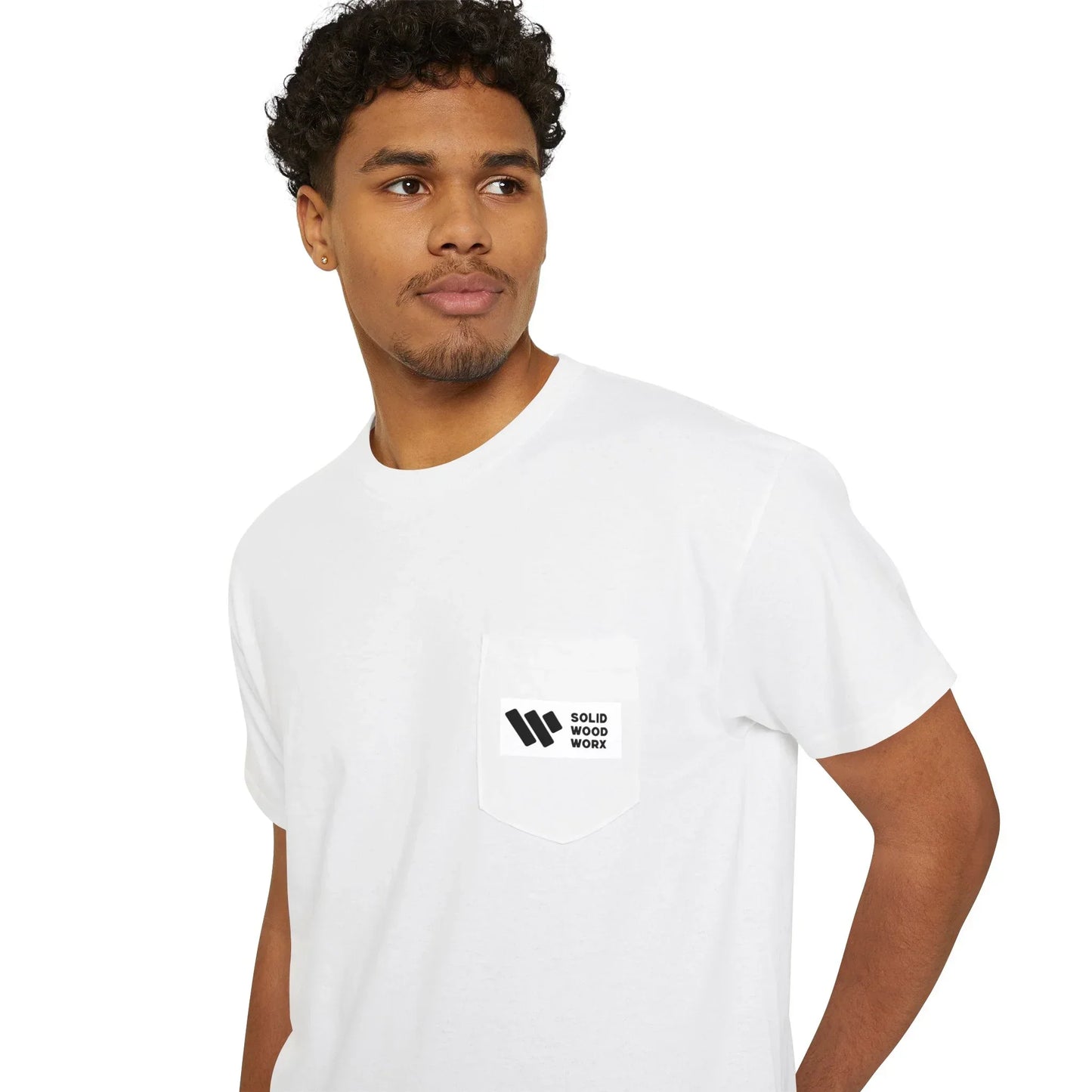 Unisex Heavy Cotton Pocket Tee - Solid Wood Worx