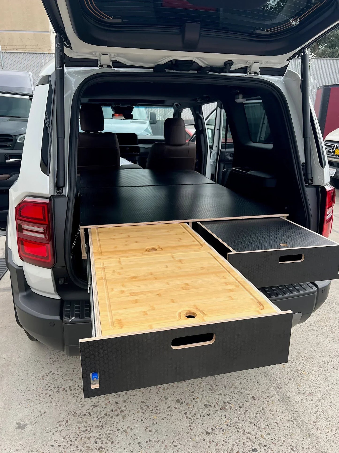 Land Cruiser 250 Dual Drawer Storage PreCut Kit - Solid Wood Worx
