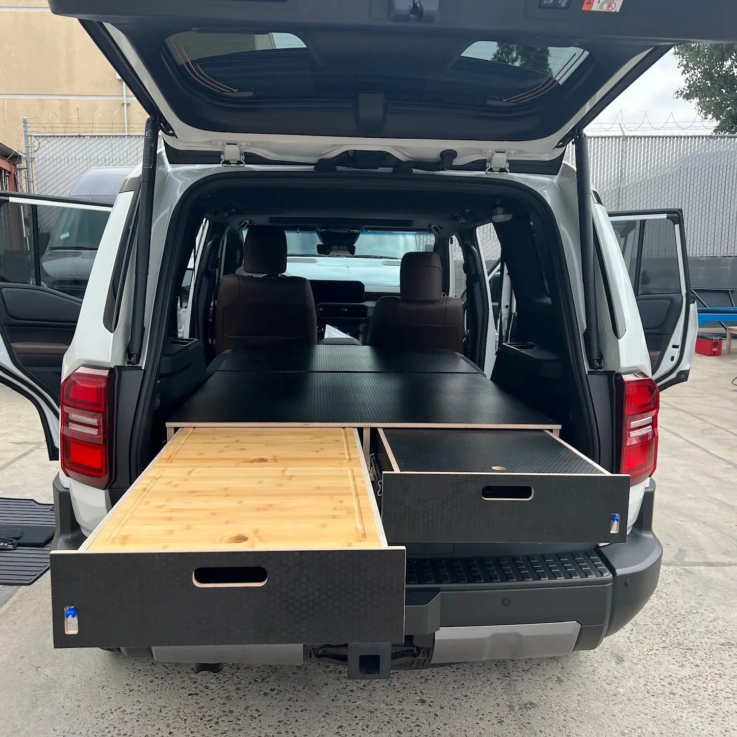 Land Cruiser 250 Dual Drawer Storage PreCut Kit - Solid Wood Worx