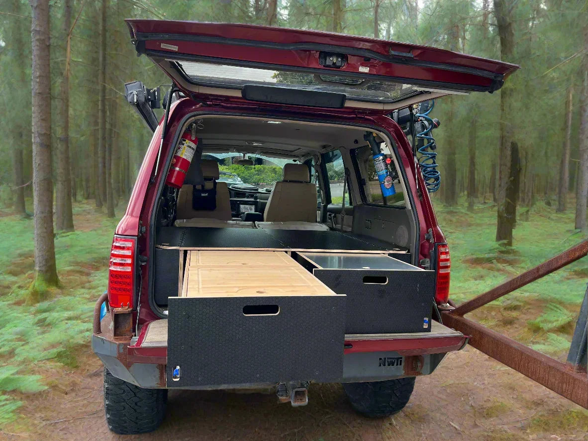 Land Cruiser 80 Series Dual Drawer Pre-Cut Kit! - Solid Wood Worx