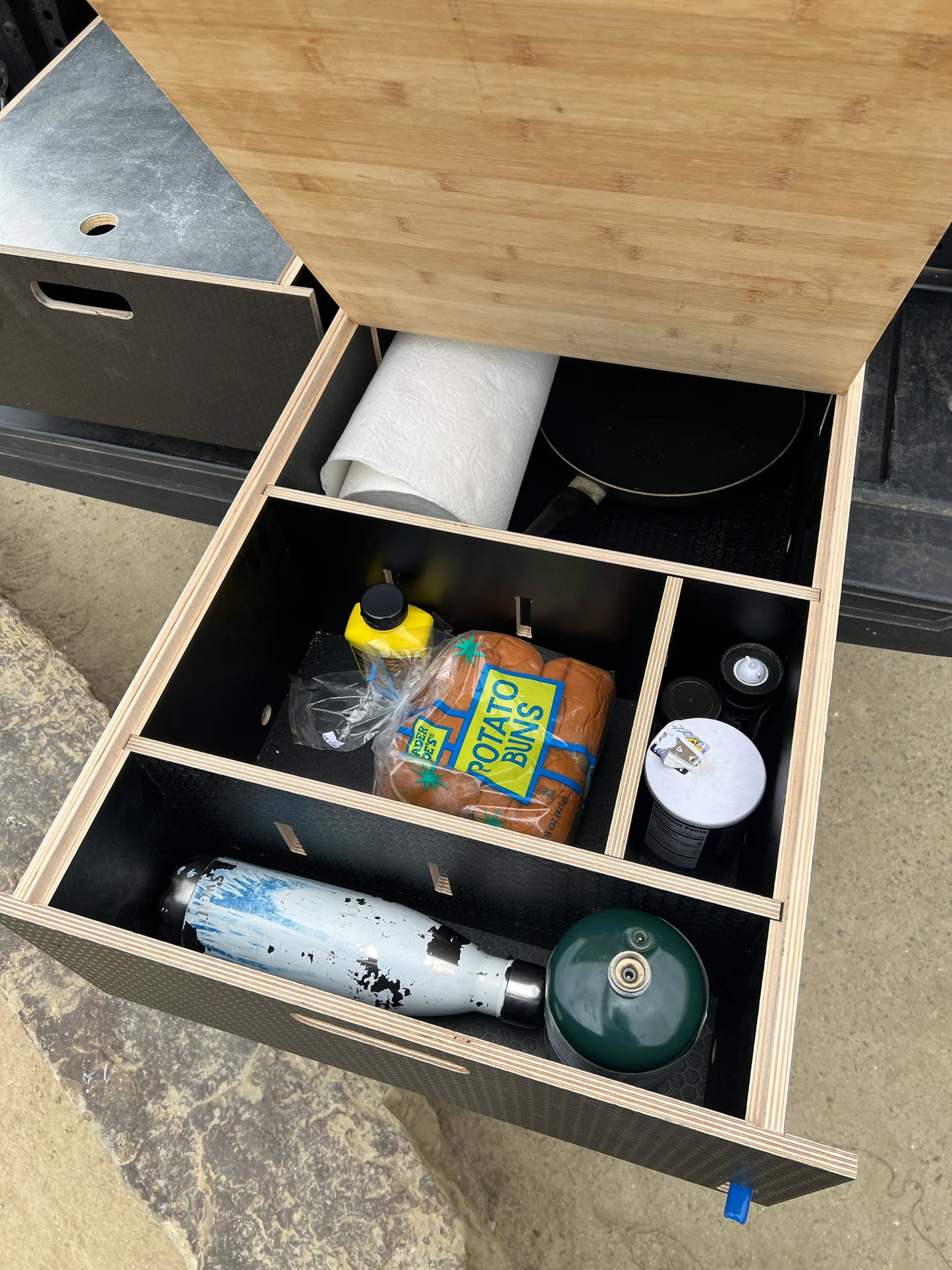 Toyota Tacoma 2nd Gen - 3rd Gen Dual Drawer Storage PreCut Kit - Solid Wood Worx