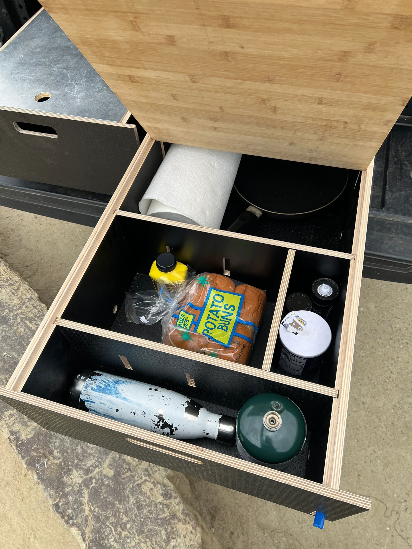 Toyota Tacoma 2nd Gen - 3rd Gen Dual Drawer Storage PreCut Kit - Solid Wood Worx