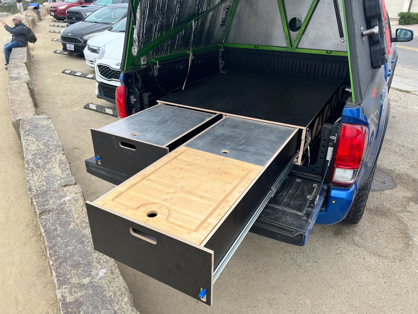 Toyota Tacoma 2nd Gen - 3rd Gen Dual Drawer Storage PreCut Kit - Solid Wood Worx