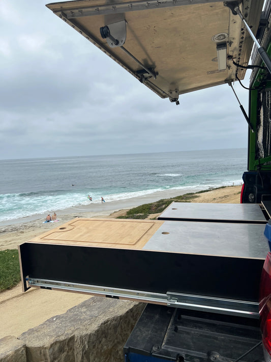 Tacoma 2nd Gen & 3rd Gen Dual Drawer Slides - Solid Wood Worx