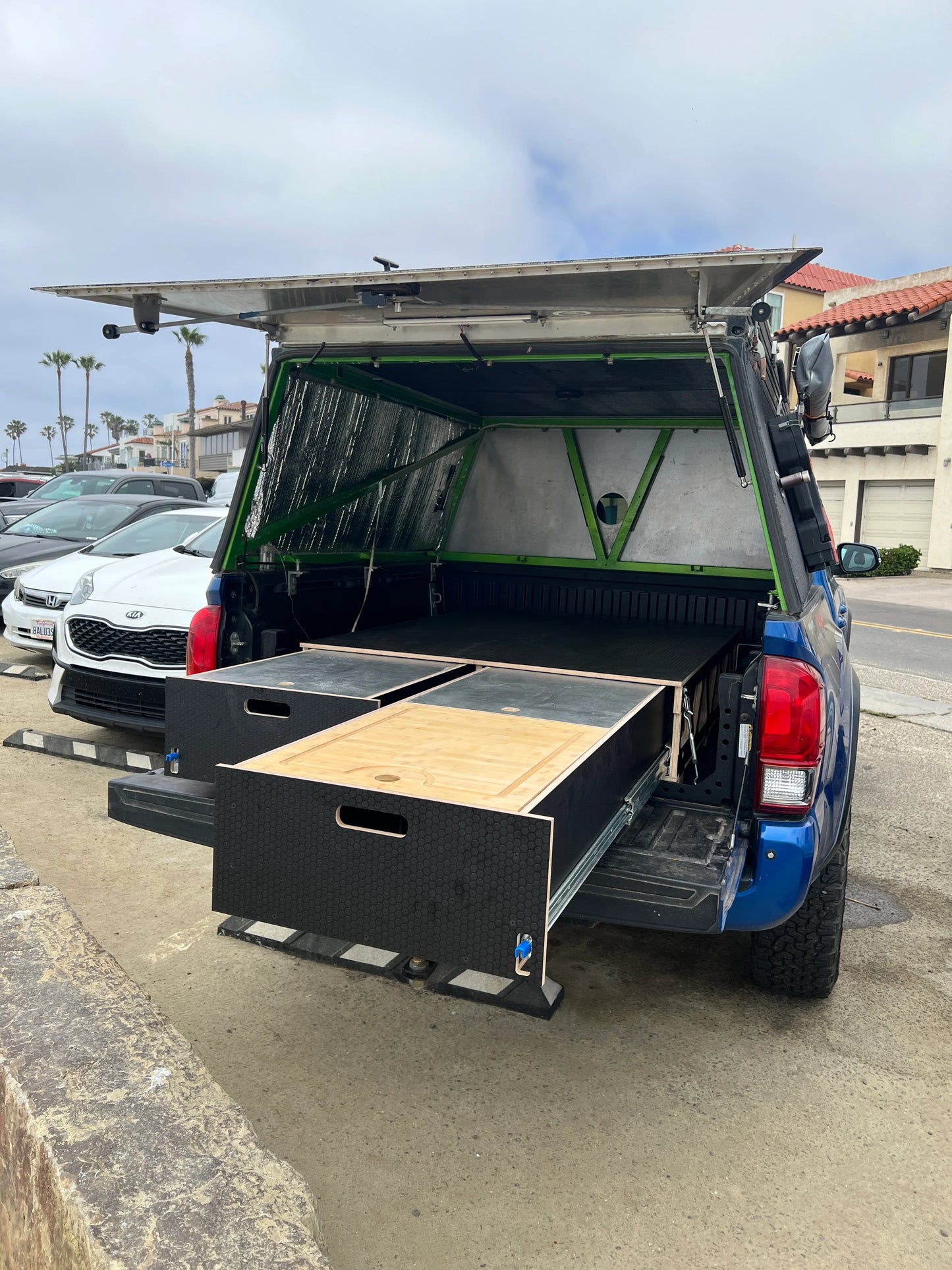 Toyota Tacoma 2nd Gen - 3rd Gen Dual Drawer Storage PreCut Kit - Solid Wood Worx