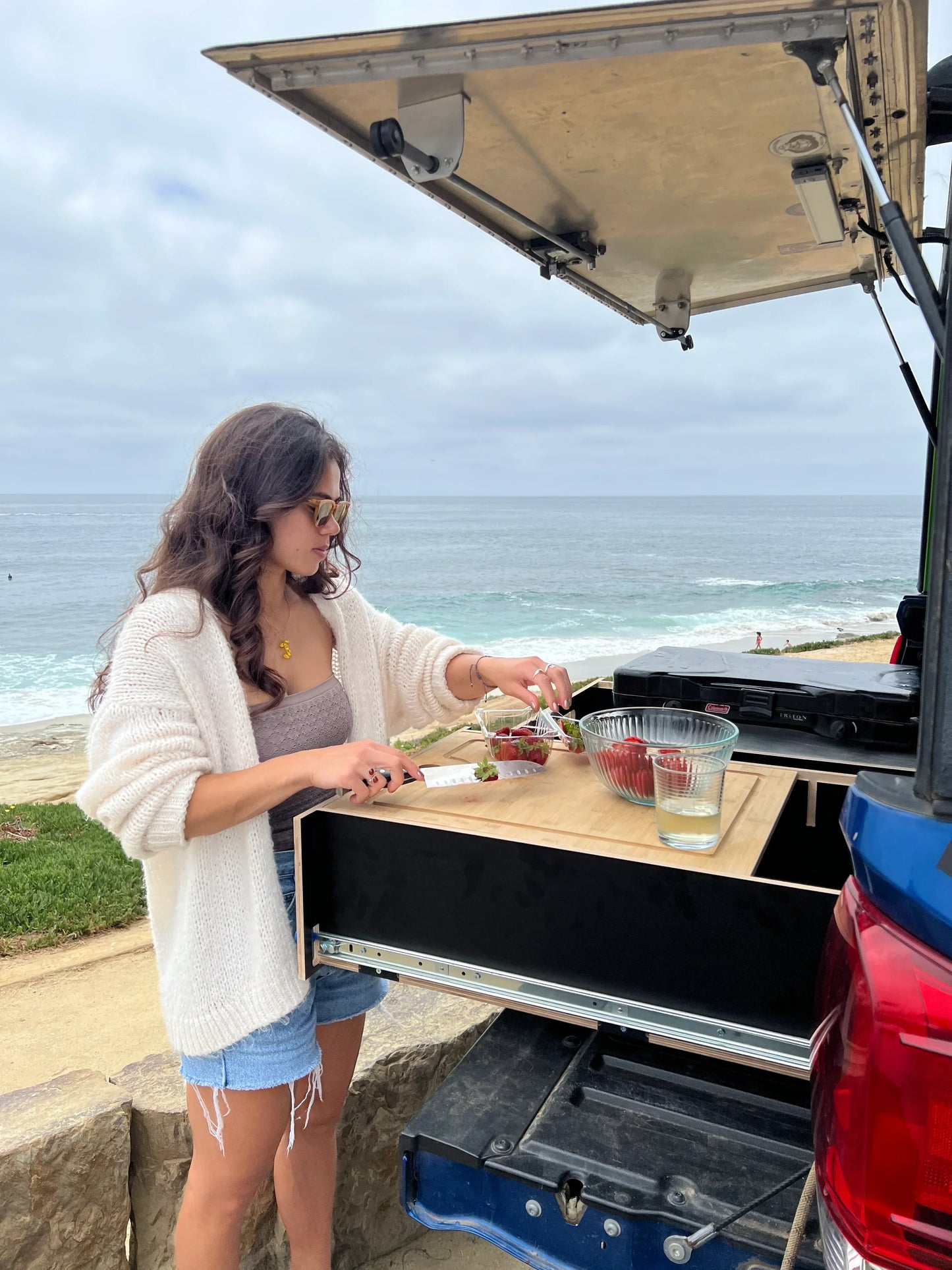 Toyota Tacoma 2nd Gen - 3rd Gen Dual Drawer Storage PreCut Kit - Solid Wood Worx