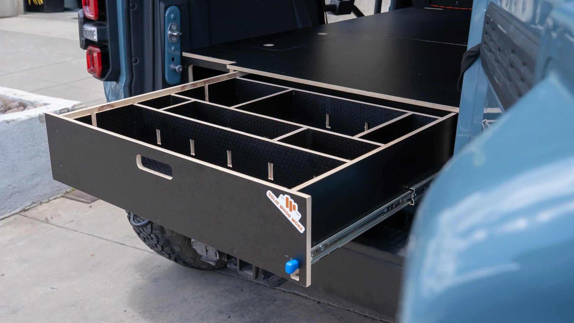 Bronco 4-Door Single Drawer Storage PreCut Kit - Solid Wood Worx