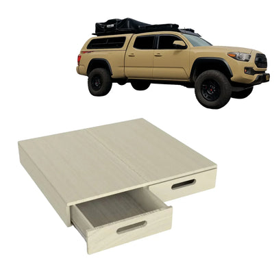 2nd–3rd Gen Toyota Tacoma longbed DIY drawer storage system — plans cover, Solid Wood Worx