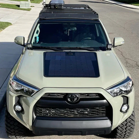 Toyota 4Runner 4th&5th Gen (2003-2024) Lensun 100W 12V Hood Flexible Solar Panel - Solid Wood Worx
