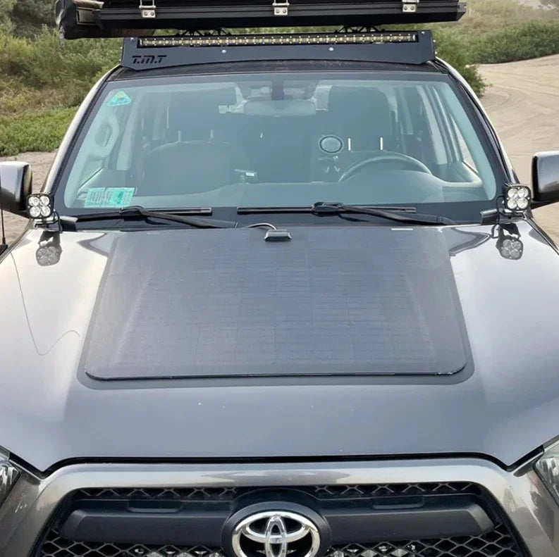 Toyota 4Runner 4th&5th Gen (2003-2024) Lensun 100W 12V Hood Flexible Solar Panel - Solid Wood Worx