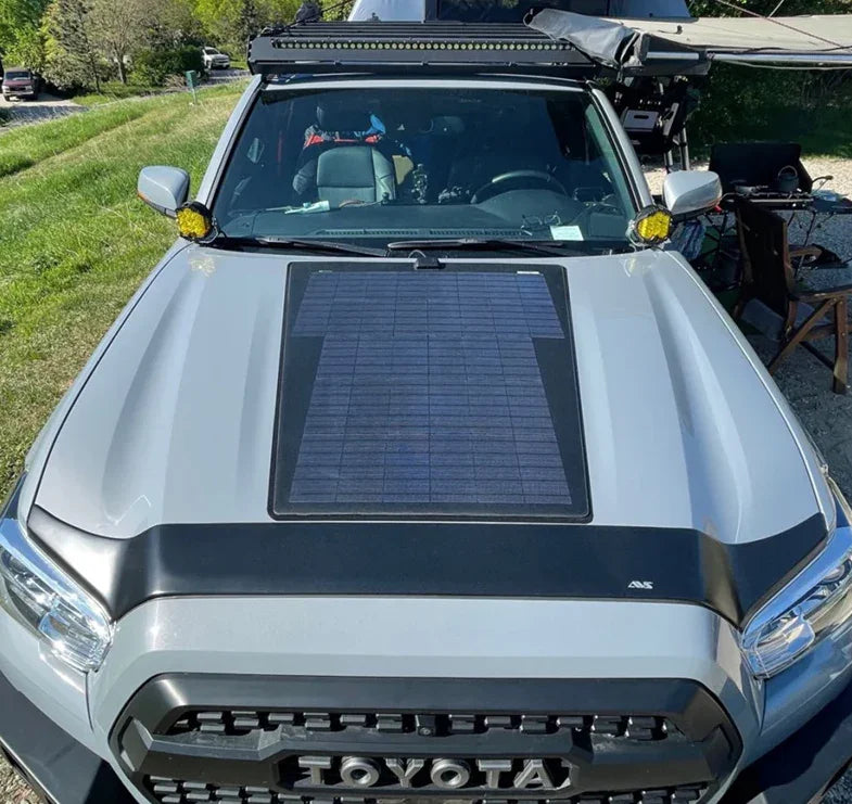 Toyota Tacoma 3rd Gen (2016-2023) Lensun 90W Hood Flexible Solar Panel - Solid Wood Worx