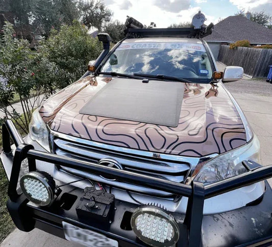 Lexus GX460 GX470 GX570 LX470 LX570 Lensun 100W Hood Flexible Solar Panel - Solid Wood Worx
