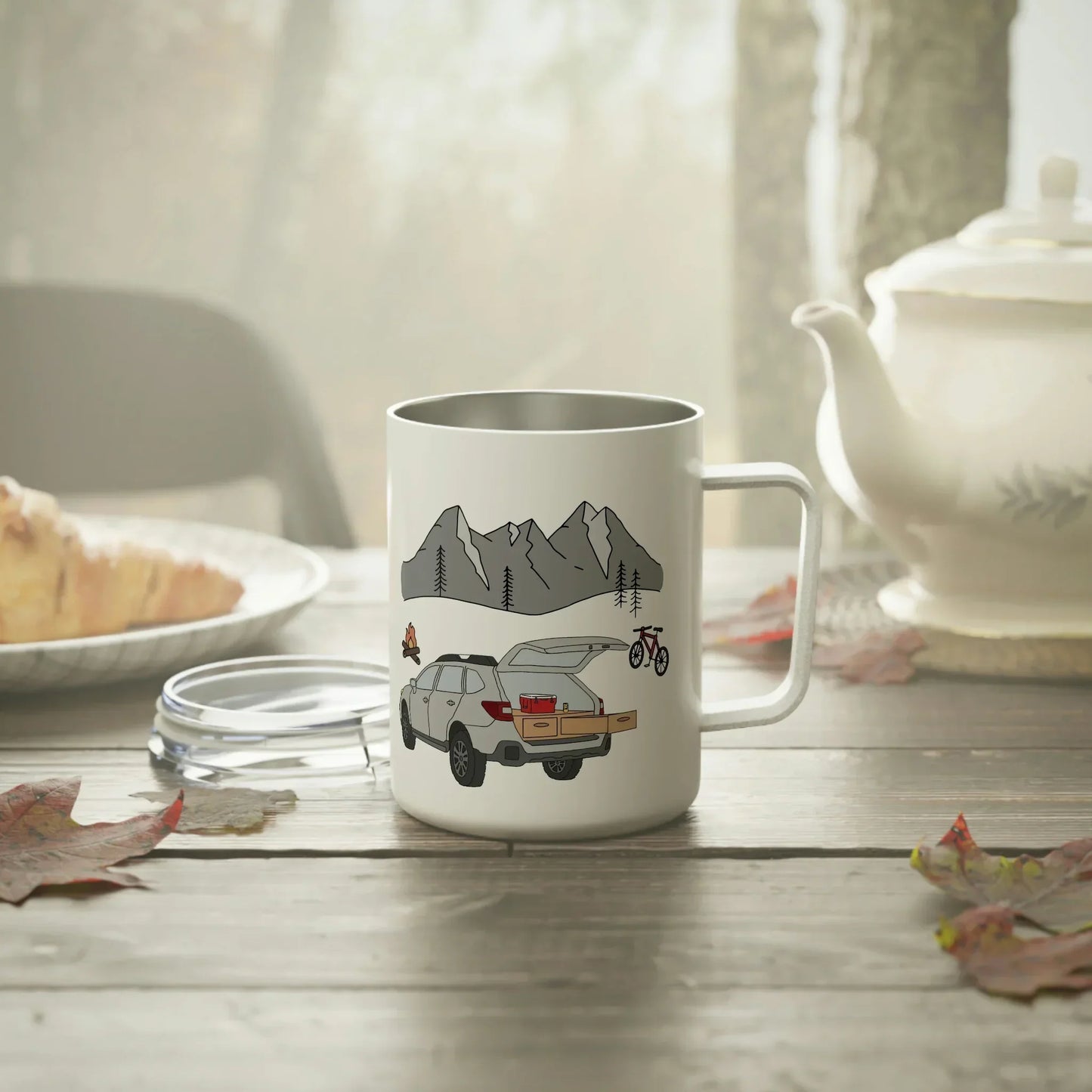 Subaru Outback Insulated Camp Mug - Solid Wood Worx