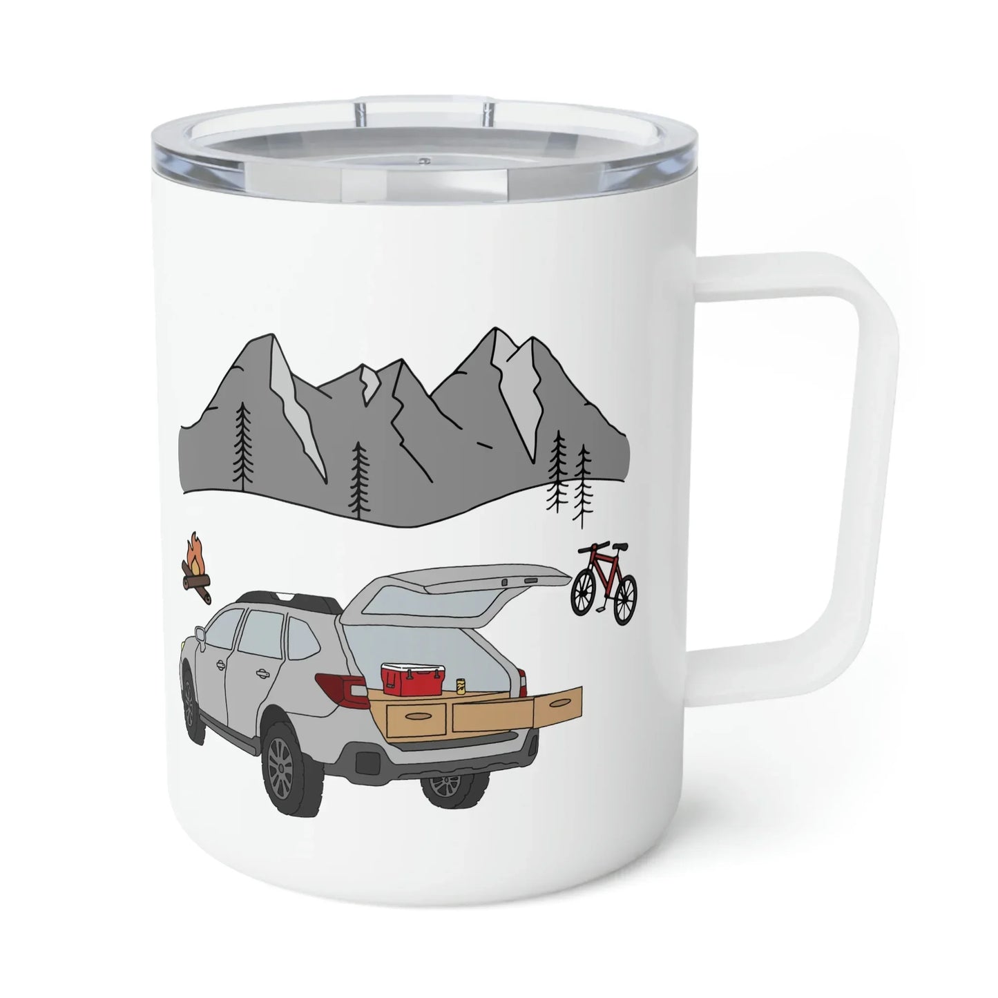 Subaru Outback Insulated Camp Mug - Solid Wood Worx