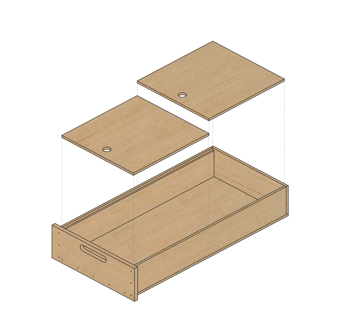 3rd Gen 4Runner Dual Drawer System – Solid Wood Worx