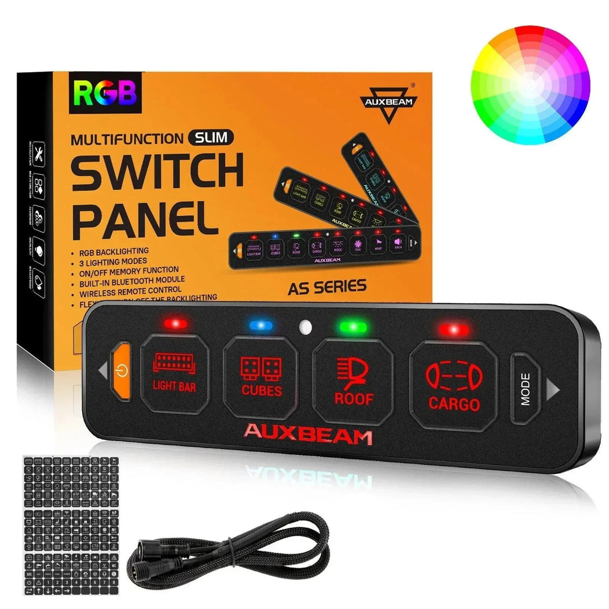 Auxbeam 4-Gang Switch Panel — Basic