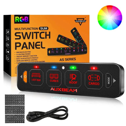 Auxbeam 4-Gang Switch Panel — Basic