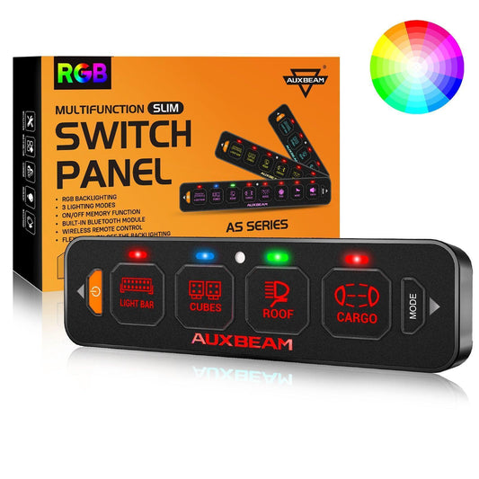 Auxbeam 4-Gang Switch Panel — Basic