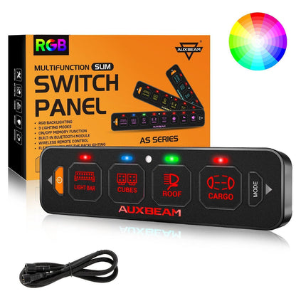 Auxbeam 4-Gang Switch Panel — Basic
