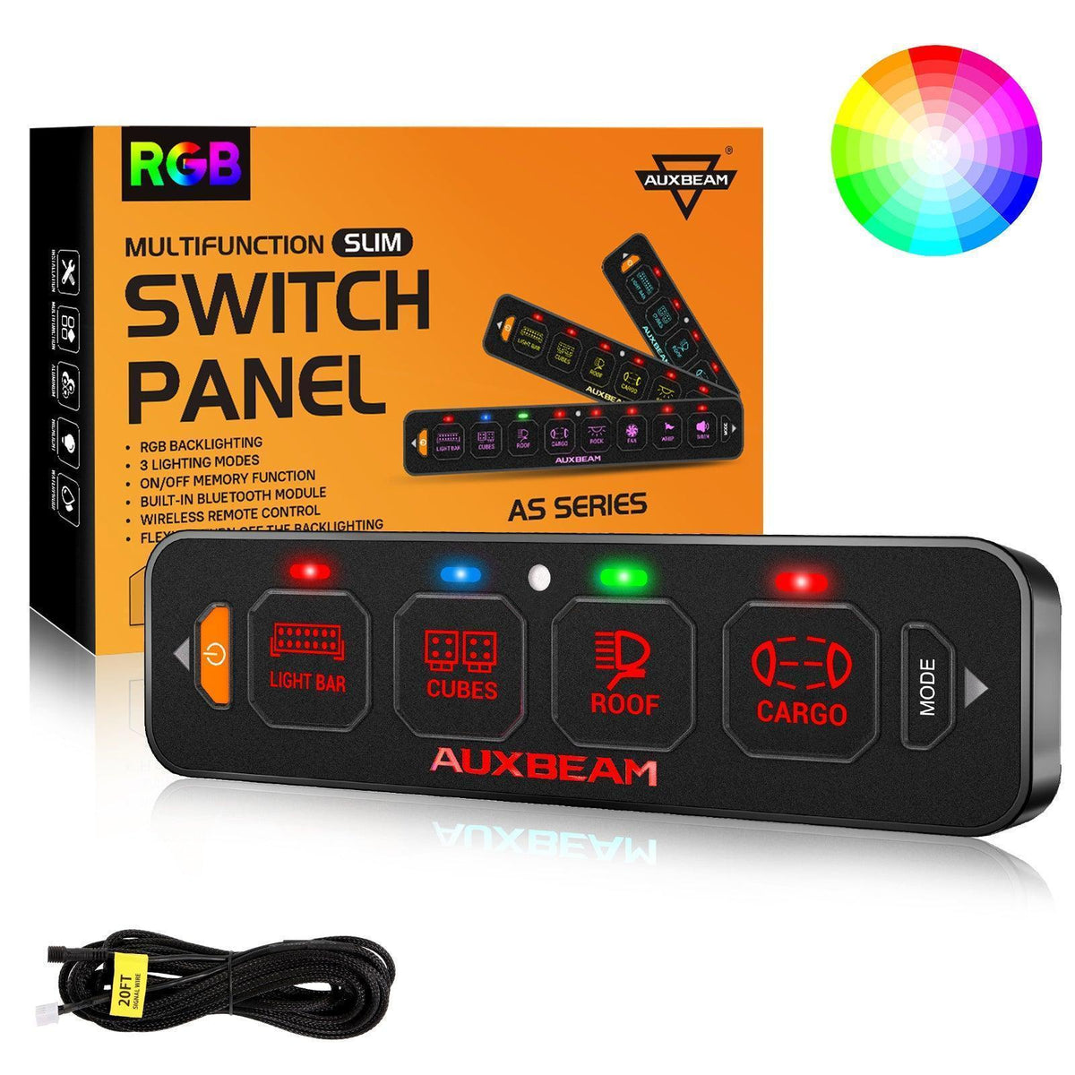 Auxbeam 4-Gang Switch Panel — Basic