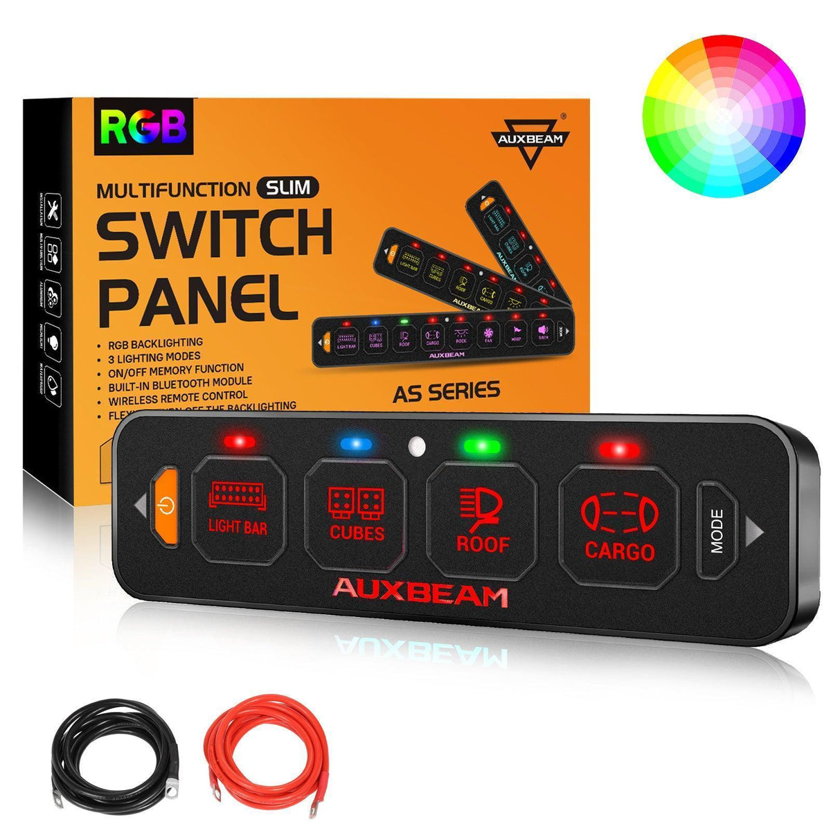 Auxbeam 4-Gang Switch Panel — Basic