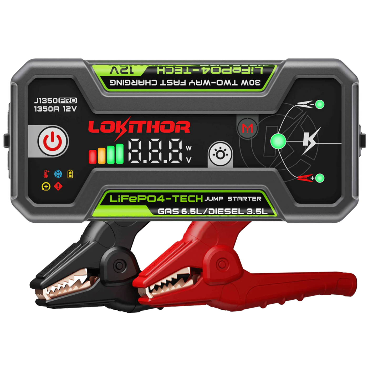 LOKITHOR J1350 Pro 12V LIFEPO4 Jump Starter 1350 Amps