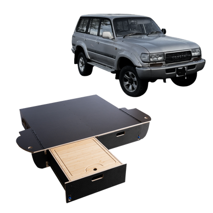 Land Cruiser 80 Series Dual Drawer Pre-Cut Kit!