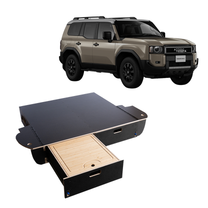 Land Cruiser 250 Dual Drawer Storage PreCut Kit