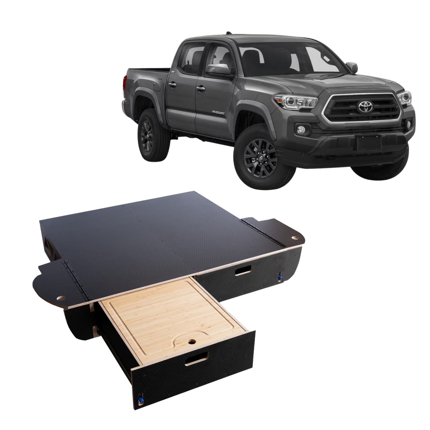 Toyota Tacoma 2nd Gen - 3rd Gen Dual Drawer Storage PreCut Kit