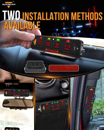 Auxbeam 4-Gang Switch Panel — Basic