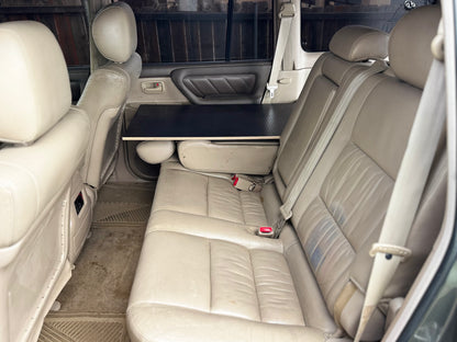 SUV rear seat with custom pull-out storage drawer system installed