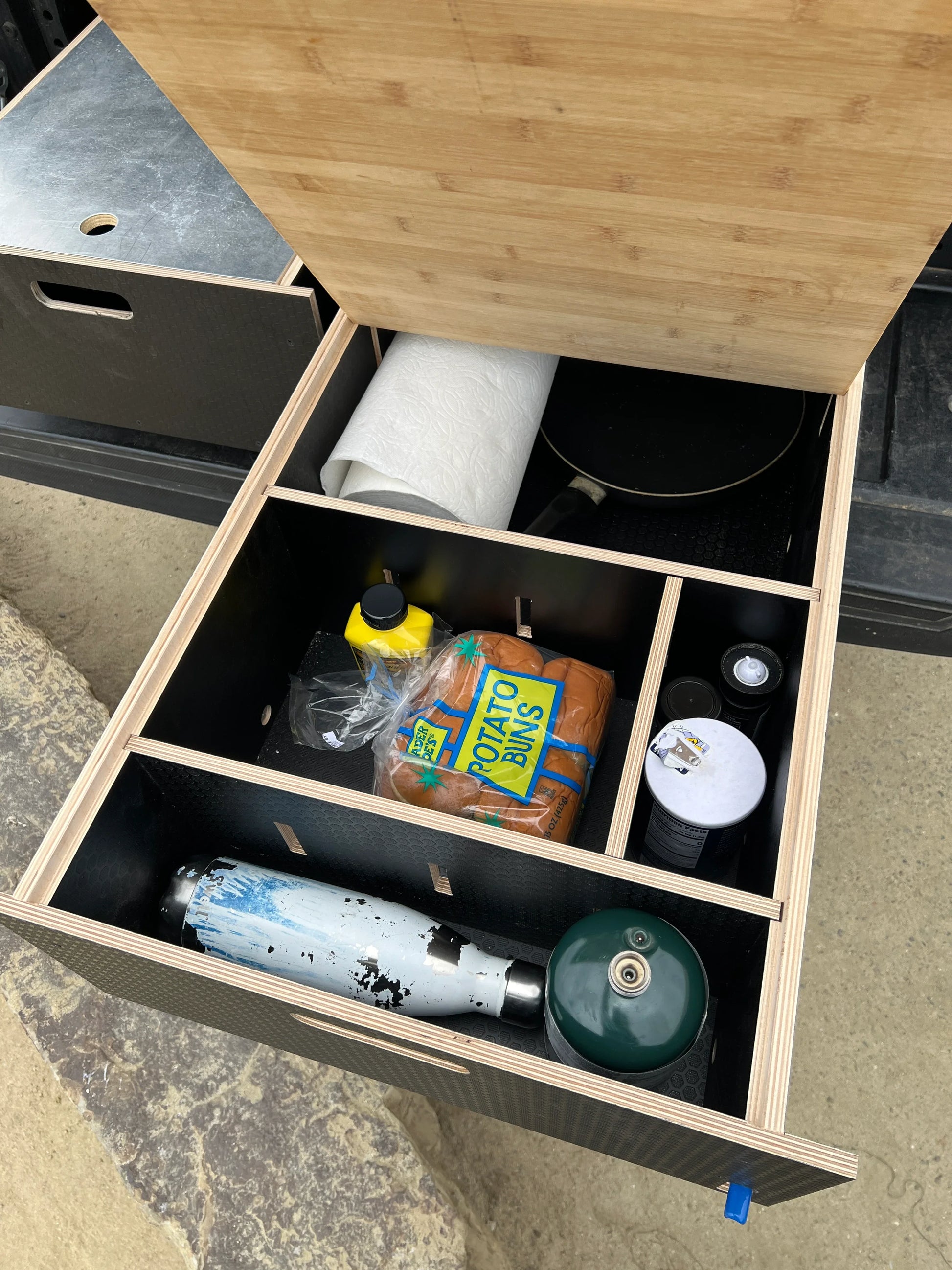 Toyota Tacoma 2nd Gen - 3rd Gen Dual Drawer Storage PreCut Kit - Solid Wood Worx
