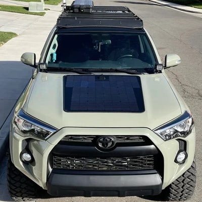 Toyota 4Runner 4th&5th Gen (2003-2024) Lensun 100W 12V Hood Flexible Solar Panel - Solid Wood Worx