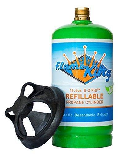 Flame King 2 pack Eco Friendly Sustainable 1lb Refillable Propane Tank LP Cylinder - Solid Wood Worx