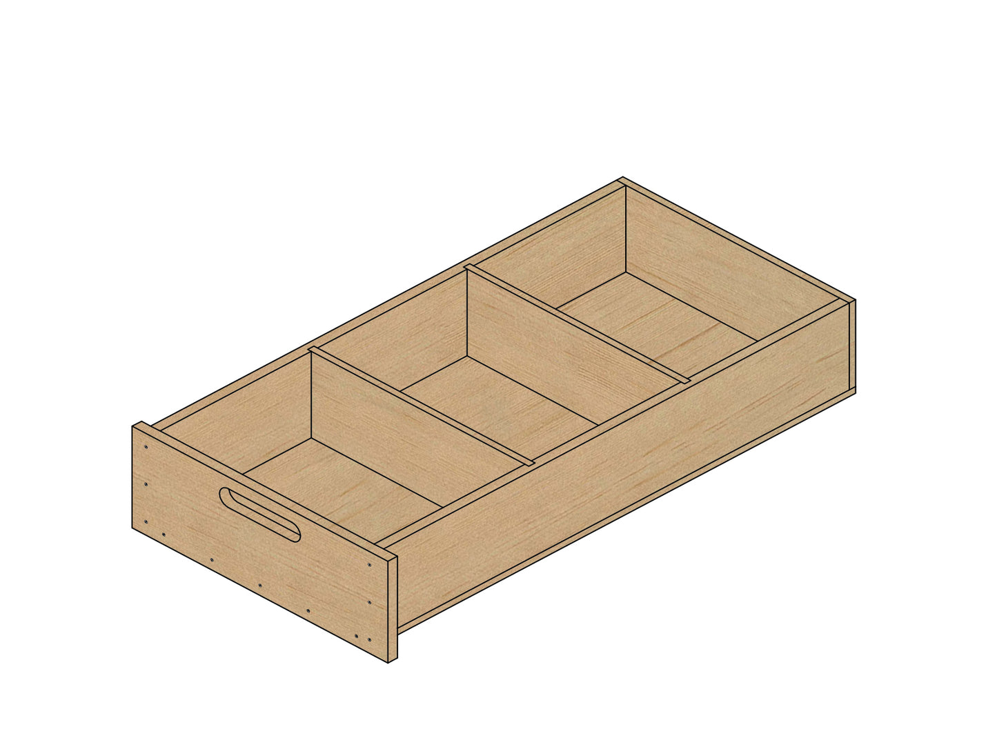 1st/3rd Gen Drawer False Tops & Dividers - Solid Wood Worx