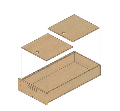 1st/3rd Gen Drawer False Tops & Dividers - Solid Wood Worx